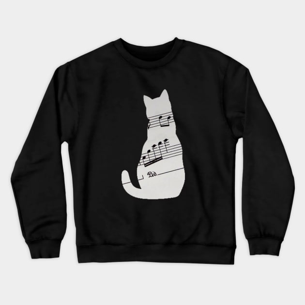 Cat in music sheet Crewneck Sweatshirt by reesea